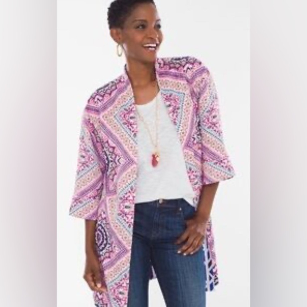 Chico's Multicolor Geometric Patterned Top - image 6
